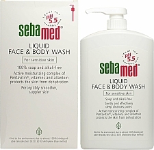 Gesichts- und Körperreinigungslotion für empfindliche Haut mit Olive - Sebamed Liquid Face and Body Wash — Foto N4
