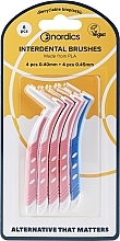 Düfte, Parfümerie und Kosmetik Interdentalbürsten L-förmig 4x 0.40 mm + 4x 0.45 mm - Nordics L-shaped Interdental Brushes
