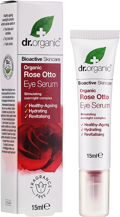 Augenserum - Dr. Organic Bioactive Skincare Rose Otto Eye Serum — Bild N2