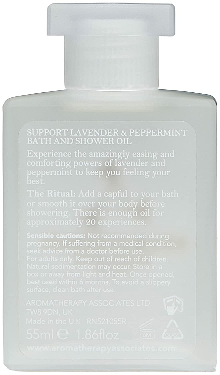 Beruhigendes Bade- und Duschöl mit Lavendel und Pfefferminze - Aromatherapy Associates Support Lavender & Peppermint Bath & Shower Oil — Bild N5