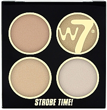 Düfte, Parfümerie und Kosmetik Highlighterpalette mit 4 Farben - W7 Strobe Time!