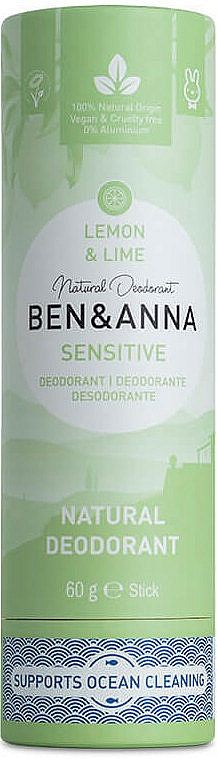 Deodorant Zitrone & Limette - Ben&Anna Natural Deodorant Sensitive Lemon & Lime — Bild N1