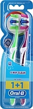 Zahnbürsten-Set 40 mittel hellgrün und himbeerrot - Oral-B Complete 5 Way Clean — Bild N1