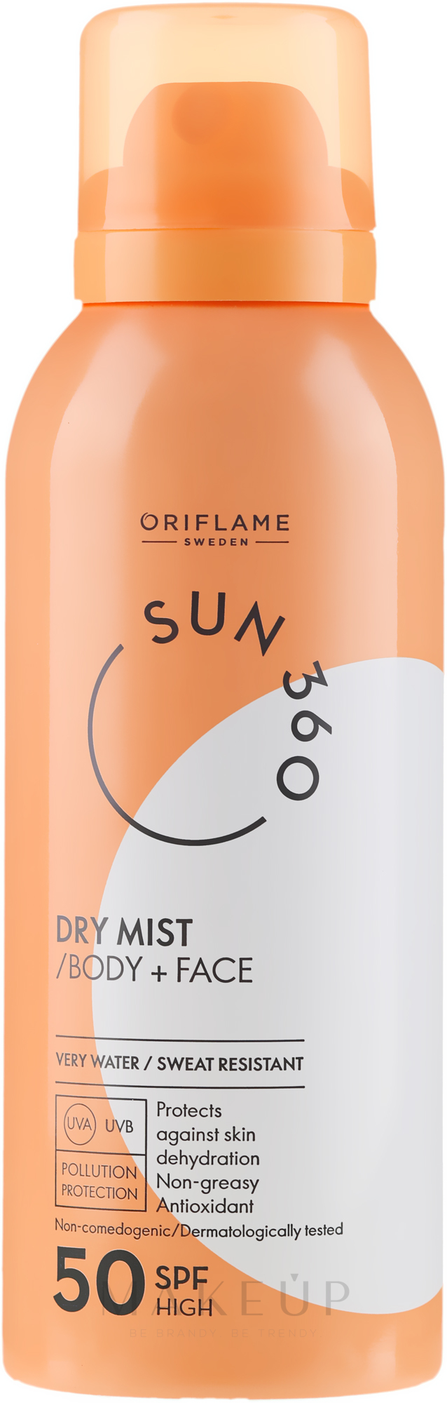 Sonnenschutzspray für Gesicht und Körper SPF 50 - Oriflame Sun 360 Dry Mist SPF 50 — Bild 150 ml