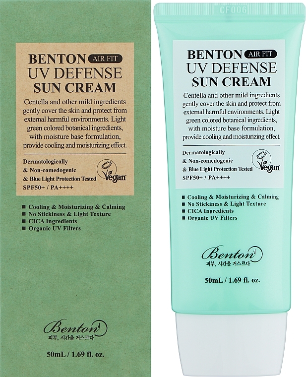 Sonnenschutzcreme - Benton Air Fit UV Defense Sun Cream SPF50+/PA++++ — Bild N4