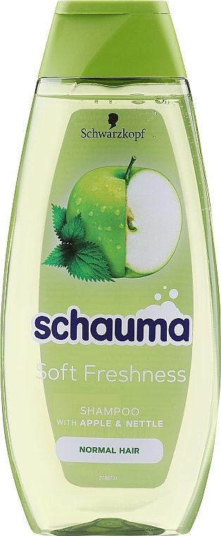 Shampoo mit Extrakt aus grünem Apfel und Brennnessel für normales Haar - Schwarzkopf Schauma Clean & Fresh Shampoo With Green Apple & Nettle — Bild N1