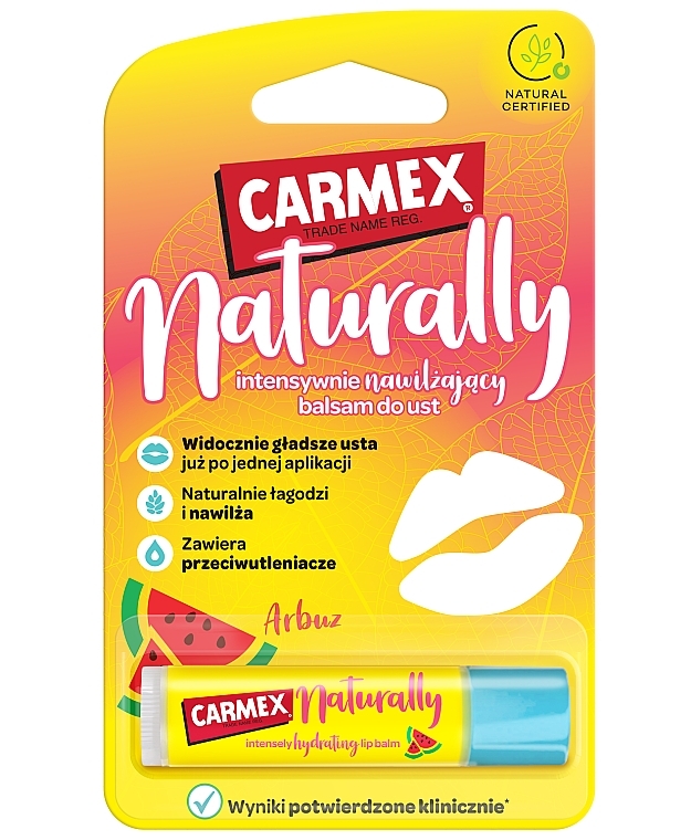 Lippenbalsam Wassermelone - Carmex Naturally Lip Balm Watermelon — Bild N1