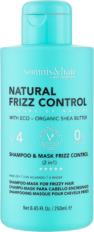 2in1 Shampoo und Maske für krauses und trockenes Haar  - Somnis & Hair Shampoo & Mask Frizz Control  — Bild N1