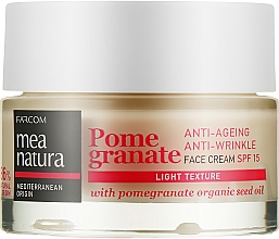 Anti-Falten Gesichtscreme SPF 15 - Mea Natura Pomegranate Anti-Ageing Face Cream Light Texture — Bild N1