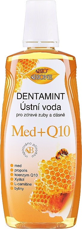 Mundwasser mit Gelée Royale und Propolis - Bione Cosmetics Dentamint Mouthwash Honey + Propolis