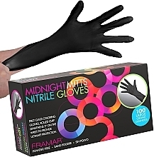 Nitrilhandschuhe puderfrei, schwarz, S, 100 St. - Framar Midnight Mitts Nitrile Gloves Small — Bild N2