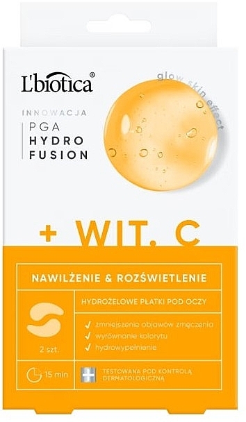 Hydrogel-Augenpatches mit Vitamin C - L'biotica PGA Hydro Fusion  — Bild N1