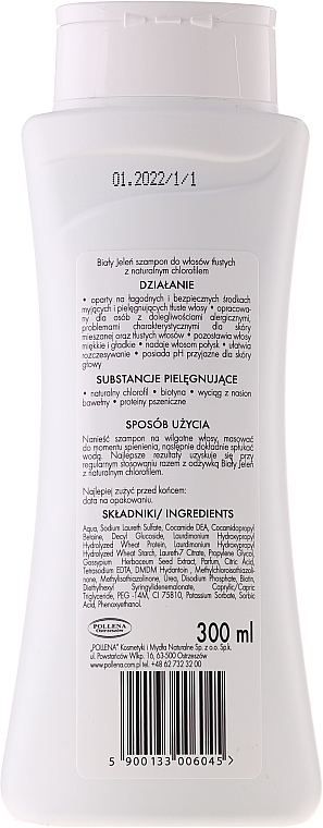 Hypoallergenes beruhigendes Shampoo mit natürlichem Chlorophyll - Bialy Jelen Hypoallergenic Shampoo — Bild N3