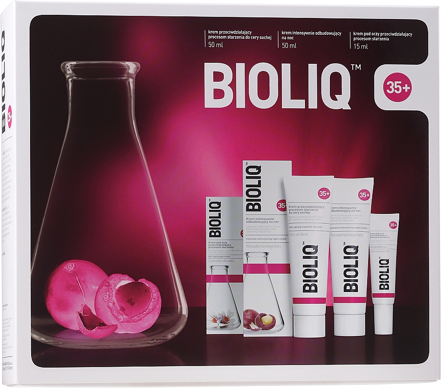 Gesichtspflegeset - Bioliq 35+ Set For Sensitive Skin (Tagescreme 50ml + Nachtcreme 50ml + Augencreme 15ml)