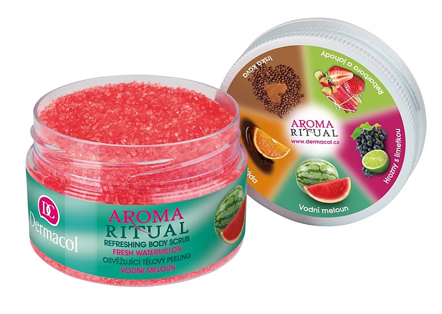 Körperpflegeset - Dermacol Aroma Ritual Fresh Watermelon Set (Duschgel 250ml + Körperpeeling 200g) — Bild N3