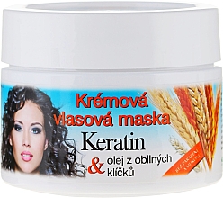 Haarmaske - Bione Cosmetics Keratin + Grain Sprouts Oil Cream Hair Mask — Bild N2