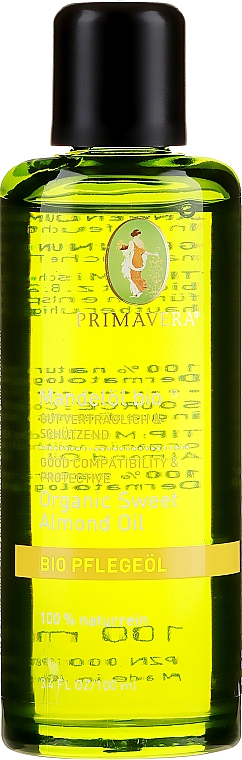 Gut verträgliches und schützendes Bio Mandelöl für den Körper - Primavera Organic Sweet Almond Oil — Bild N1