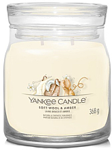 Duftkerze im Glas Soft Wool & Amber mit 2 Dochten - Yankee Candle Singnature — Bild N1