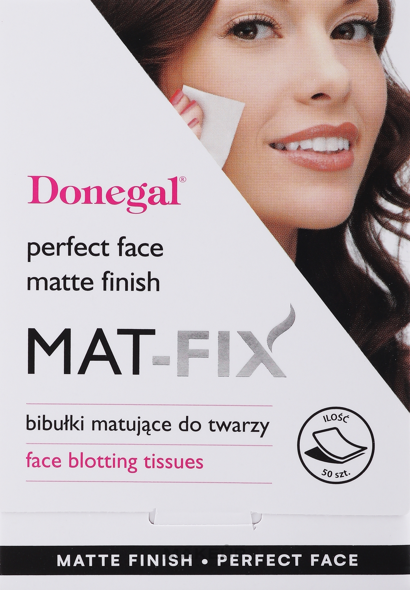 Mattierendes Spezialpapier für das Gesicht - Donegal Face Blotting Tissues Mat-Fix — Foto 50 St.