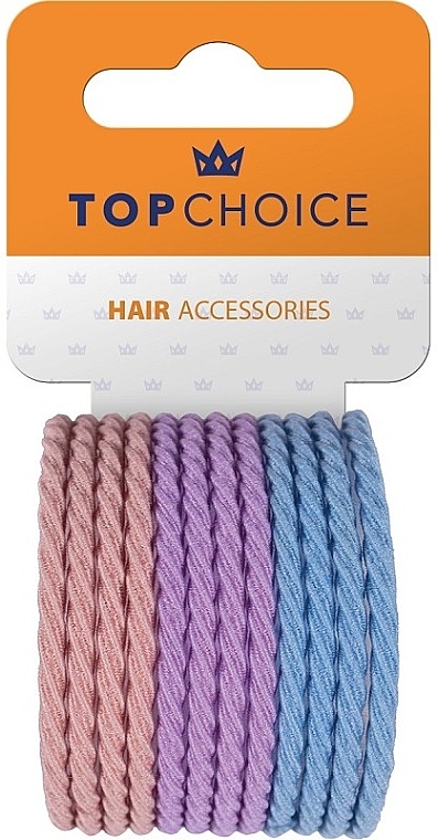 Haargummis 26546 violett-blau 12 St. - Top Choice Hair Bands — Bild N1