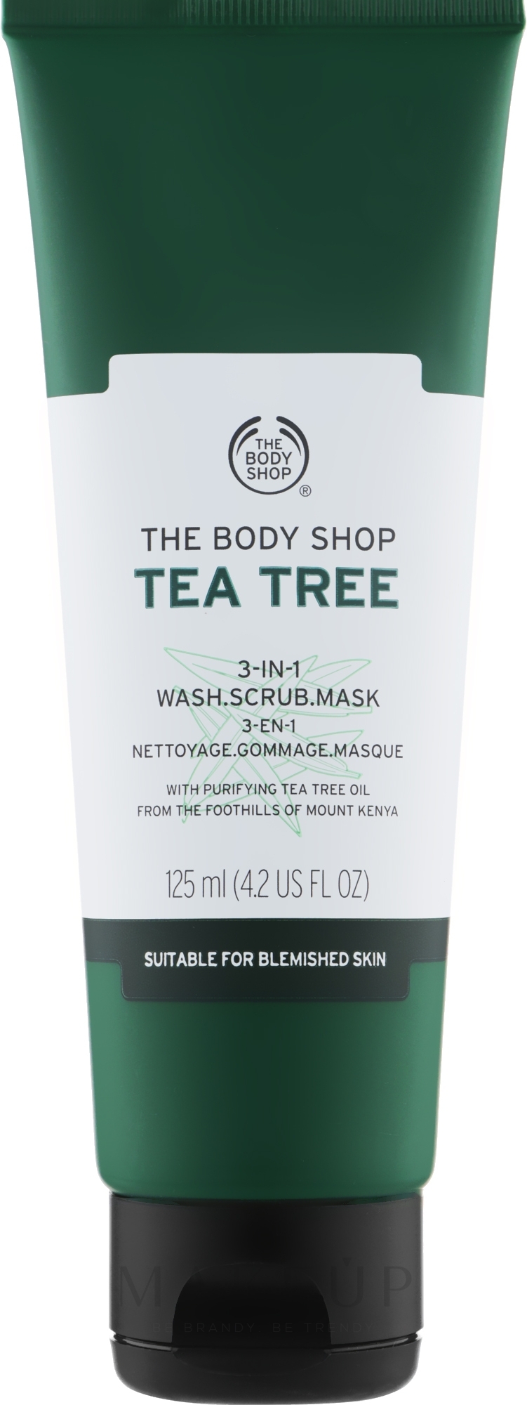 3in1 Gesichtswaschgel, Peeling und Maske mit Teebaumöl - The Bodu Shop Tea Tree 3-in-1 Wash Scrub Mask — Bild 125 ml