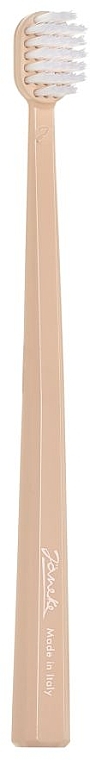 Zahnbürste mittel Pastell-Aprikose - Janeke Orange Pastel Toothbrush — Bild N1