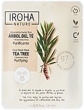 Düfte, Parfümerie und Kosmetik Tuchmaske für das Gesicht - Iroha Nature Purifying Tea Tree + Hyaluronic Acid Sheet Mask