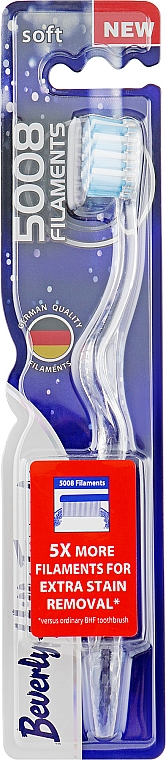 Zahnbürste weich 5008 Filament weiß-blau - Beverly Hills Formula 5008 Filament Multi-Colour Toothbrush — Bild N1