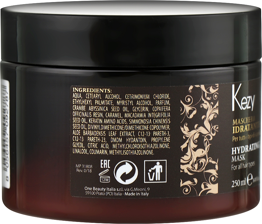 Feuchtigkeitsspendende Haarmaske - Kezy Incredible Oil Hydrating Mask — Bild N2