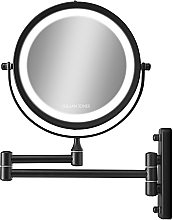 Düfte, Parfümerie und Kosmetik Spiegel mit LED-Licht und 10-facher Vergrößerung - Gillian Jones LED Double Sided Wall Mirror In Black With x 10 m