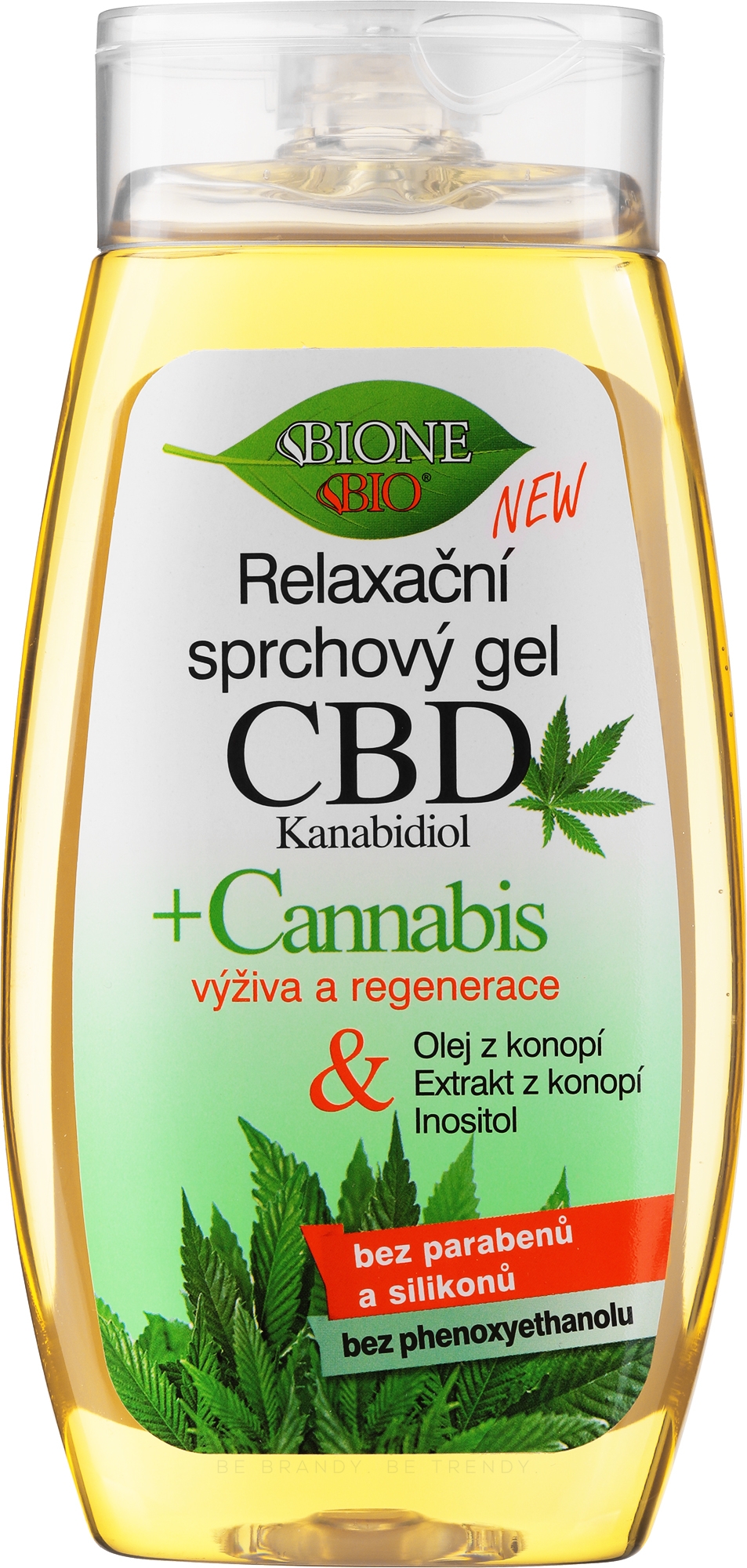Entspannendes Duschgel mit Cannabisextrakt - Bione Cosmetics CBD Kanabidiol — Bild 260 ml