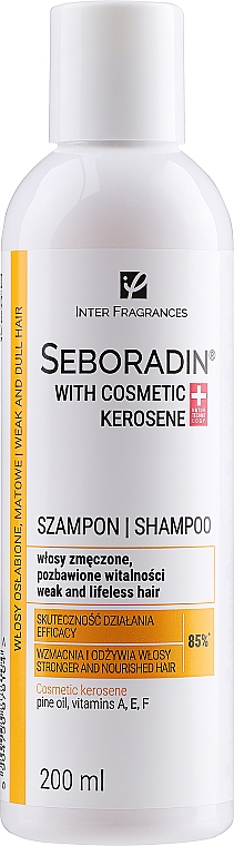 Shampoo für mehr Glanz mit kosmetischem Kerosin, Kieferöl und Vitamin A, E und F - Seboradin Hair Shampoo Cosmetic Kerosene — Bild N1