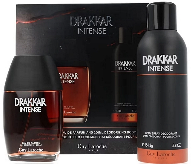 Guy Laroche Drakkar Noir Intense - Duftset (Eau de Toilette 100ml + Deospray 200ml) — Bild N1