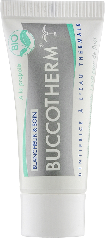 Aufhellende und pflegende Bio-Zahnpasta mit Propolis und Thermalwasser - Buccotherm — Bild N1