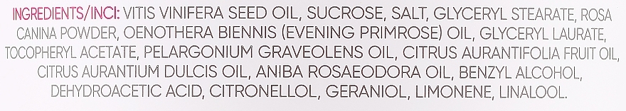 Körperpeeling mit gemahlenen Hagebutten, Rosenholzöl und Vitamin E - Rosadia — Bild N2