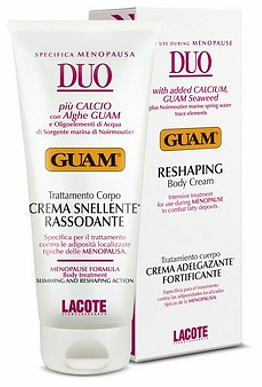 Pflegende Körpercreme für die Behandlung von Cellulite und Fettdepots während der Wechseljahre - Guam Duo Reshaping Body Cream