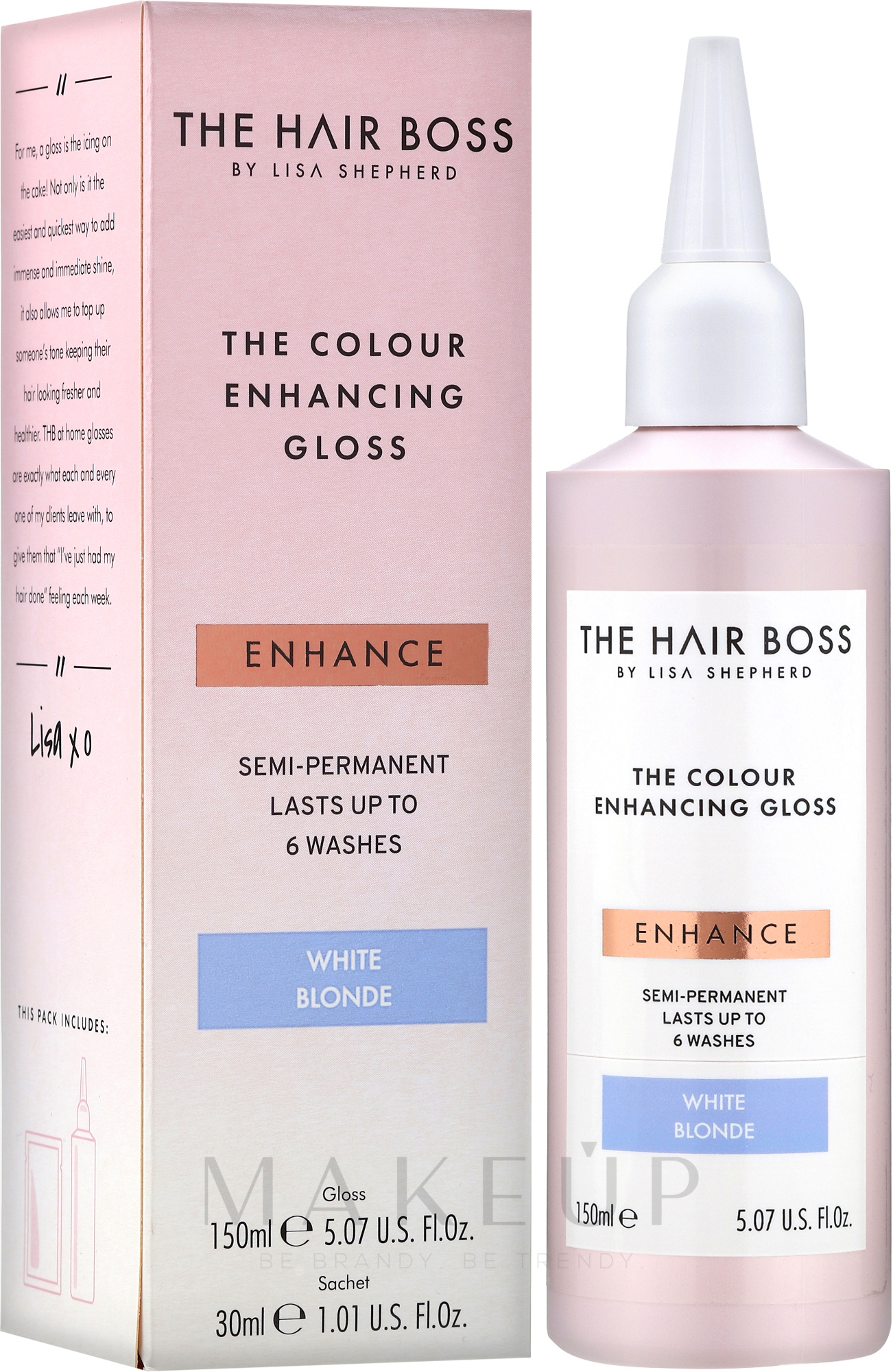 Farbintensivierende Behandlung für helles Haar - The Hair Boss Colour Enhancing Gloss White Blond — Bild 150 ml