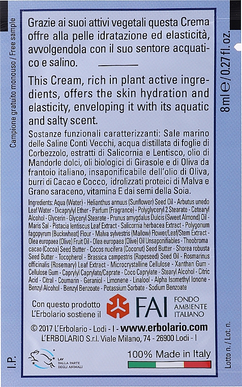 GESCHENK! Körpercreme - L'Erbolario Fior Di Salina Body Cream — Bild N2