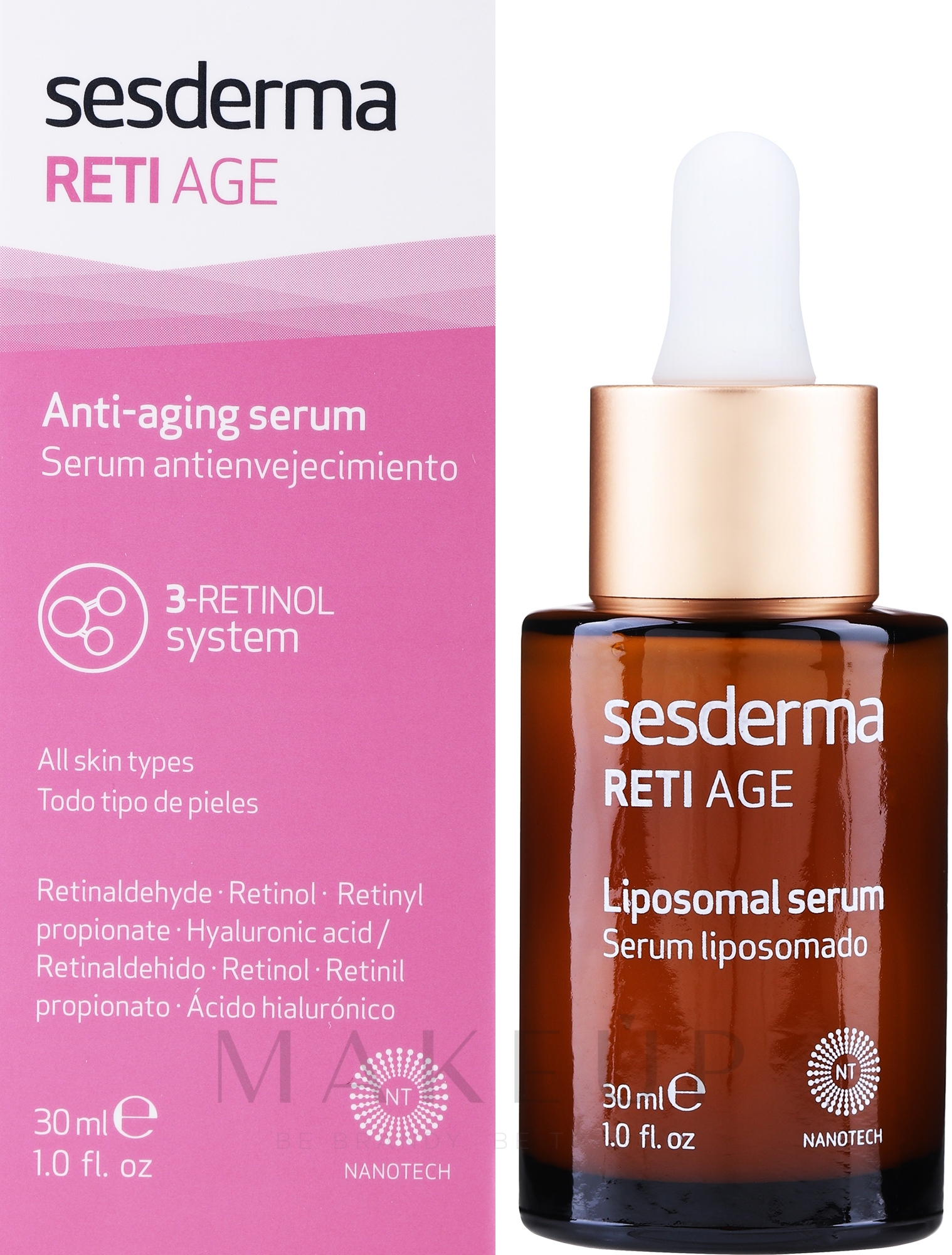 Anti-Aging Gesichtsserum - SesDerma Laboratories Reti Age Facial Antiaging Serum 3-Retinol System — Foto 30 ml