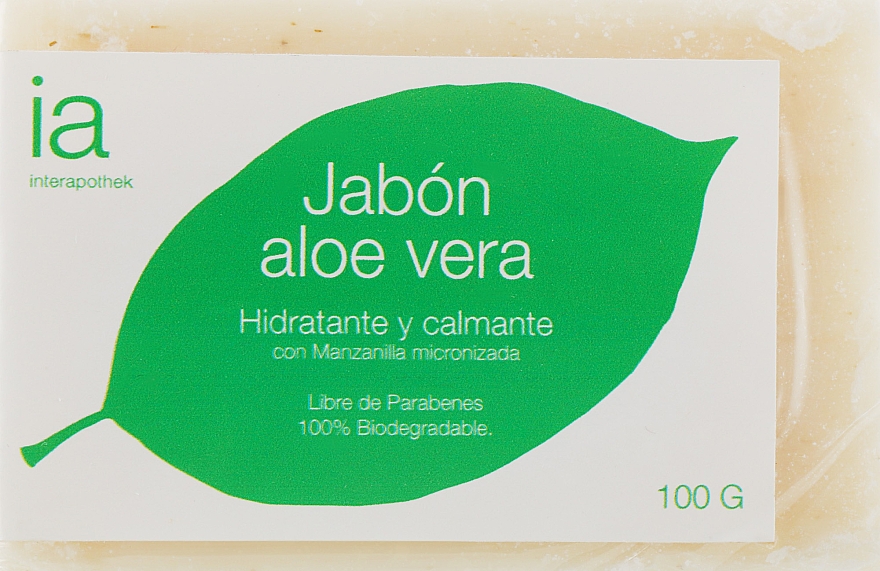 Natürliche Feuchtigkeitsseife für Gesicht und Körper mit Aloe Vera Extrakt - Interapothek Hidratante y Calmante Jabon Aloe Vera — Bild N1