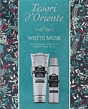 Düfte, Parfümerie und Kosmetik Tesori d`Oriente White Musk - Körperpflegeset (Deospray 150 ml + Duschcreme 250 ml)