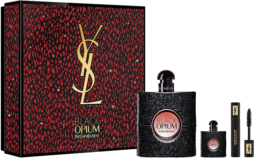Yves Saint Laurent Black Opium - Duftset (Eau de Parfum 90ml + Eau de Parfum 7,5 ml + Mascara 2ml)  — Bild N1