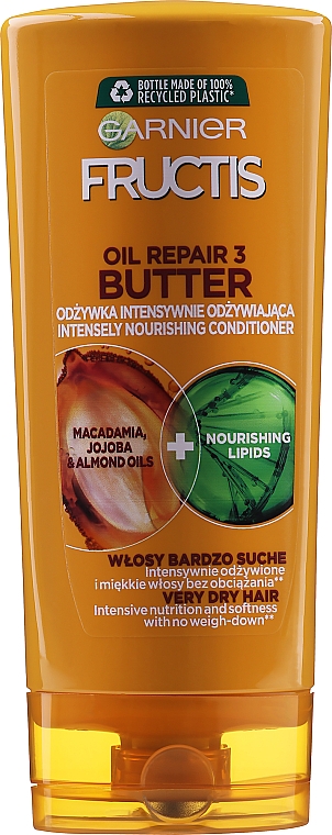 Kräftigender Conditioner für sehr trockenes und strapaziertes Haar - Garnier Fructis Oil Repair 3 Butter Conditioner