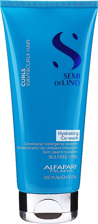 Feuchtigkeitsspendende Haarspülung für lockiges Haar - Alfaparf Semi Di Lino Curls Hydrating Co-Wash Conditioner — Bild N1