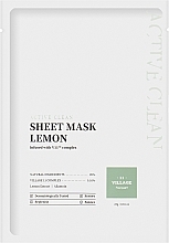 Tuchmaske für das Gesicht mit Zitrone - Village 11 Factory Active Clean Sheet Mask Lemon — Bild N1