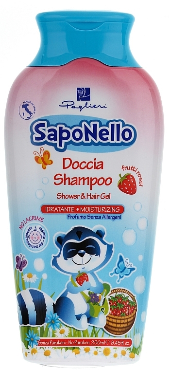 Shampoo und Duschgel für Kinder Rote Erdbeere - SapoNello Shower and Hair Gel Red Fruits — Bild N1