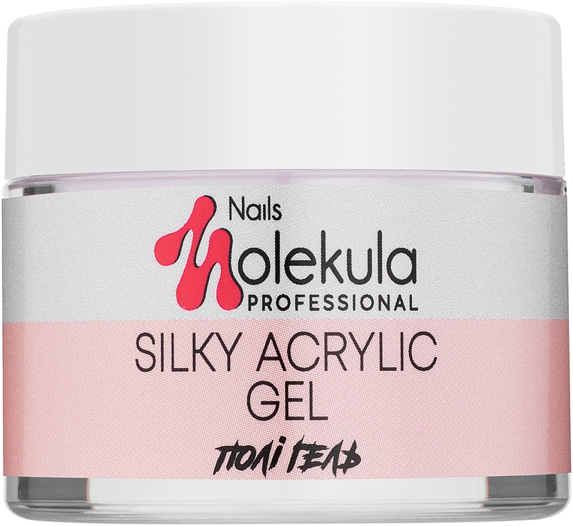 Acryl-Gel für Nägel - Nails Molekula Silky Acrylic Gel Milky Pink — Bild N1