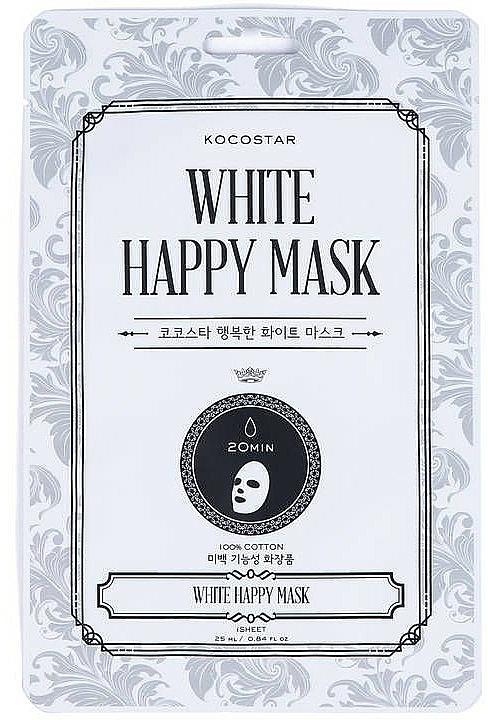 Sanfte revitalisierende Tuchmaske für das Gesicht - Kocostar White Happy Mask — Bild N1