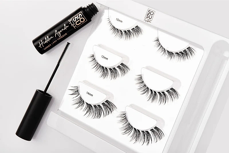 Wimpernset 10-14 mm mit Kleber - Sosu by SJ Hidden Agenda Undectectable Lashes — Bild N4