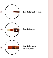 Doppelseitiger Nageldesign-Pinsel - Sincero Salon Double Use Brush — Bild N5